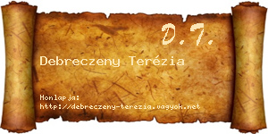Debreczeny Terézia névjegykártya